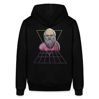 Sokrates Philosoph Student Geschenk - Stanley/Stella Unisex Hoodie SOUNDER - Schwarz - Hinten - Alina (178cm)