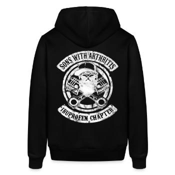 Sons with Arthritis weiß Retro Männer Sohn Biker - Stanley/Stella Unisex Hoodie SOUNDER - Schwarz - Hinten - Alina (178cm)