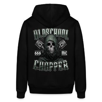 Oldschool Chopper - Stanley/Stella Unisex Hoodie SOUNDER - Schwarz - Hinten - Alina (178cm)