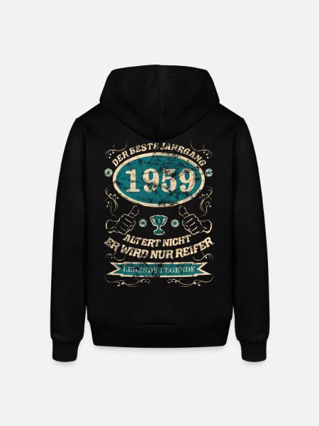 1959 der bester Jahrgang - Stanley/Stella Unisex Hoodie SOUNDER - Schwarz