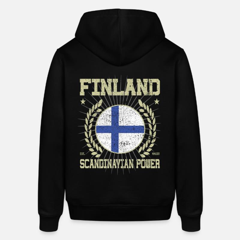 Design finlandais cool - Sweat à capuche SOUNDER Stanley/Stella Unisexe - noir