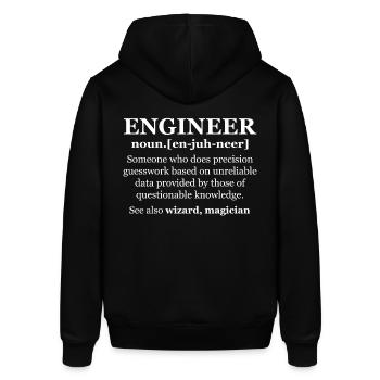 Grappig ingenieurmotief - Stanley/Stella Uniseks biologische hoodie SOUNDER - zwart - Achter - Alina (178cm)