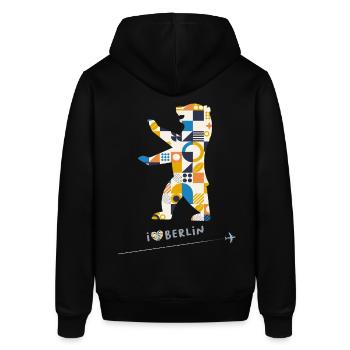 Berliner Bär Berlin - Stanley/Stella Unisex Hoodie SOUNDER - Schwarz - Hinten - Alina (178cm)