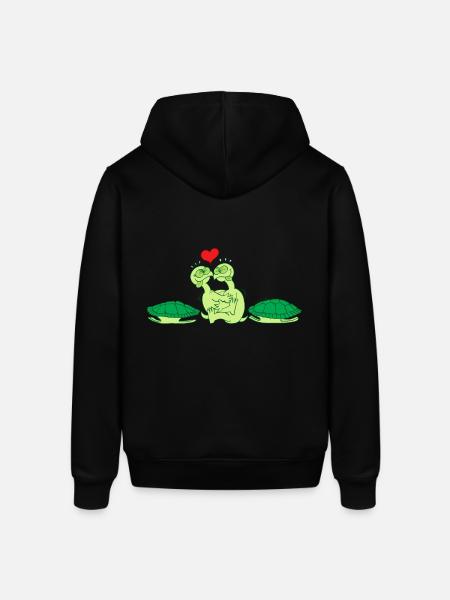 Naked Turtles Making Love - Stanley/Stella SOUNDER Unisex Hoodie - black