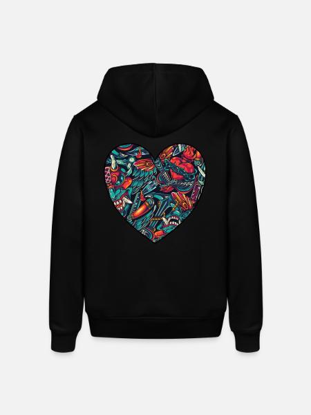 Herz - Stanley/Stella Unisex Hoodie SOUNDER - Schwarz