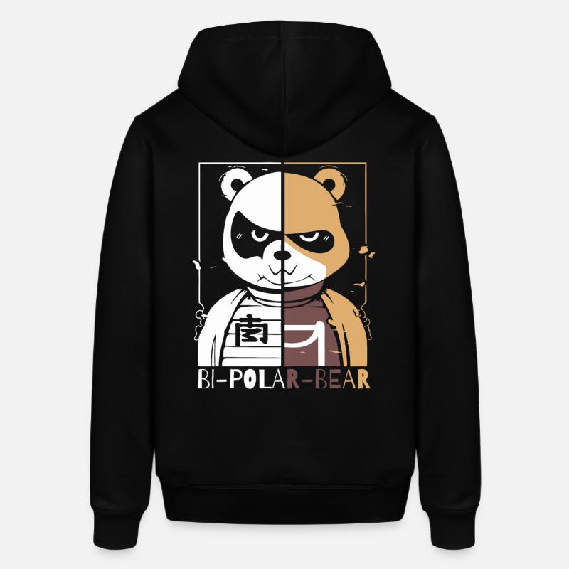 Bipolarer Polar Bär oder Eisbär - Stanley/Stella Unisex Hoodie SOUNDER - Schwarz