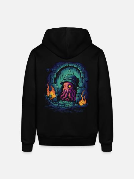 Deep Dark Dungeon Detective Octopus - Stanley/Stella SOUNDER Unisex Hoodie - black