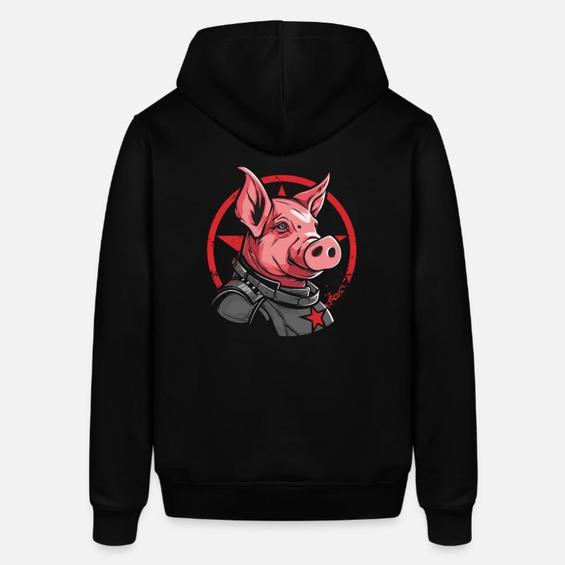 Cochon étoilé - Sweat à capuche SOUNDER Stanley/Stella Unisexe - noir