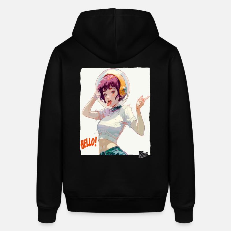 Drôle d’astronaute dit bonjour - Sweat à capuche SOUNDER Stanley/Stella Unisexe - noir