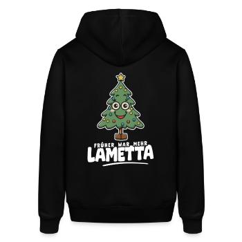Früher war mehr Lametta - Stanley/Stella Unisex Hoodie SOUNDER - Schwarz - Hinten - Alina (178cm)