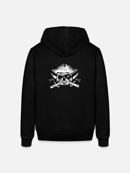 Pirate - Skull - Pirate Flag - Stanley/Stella SOUNDER Unisex Hoodie - black