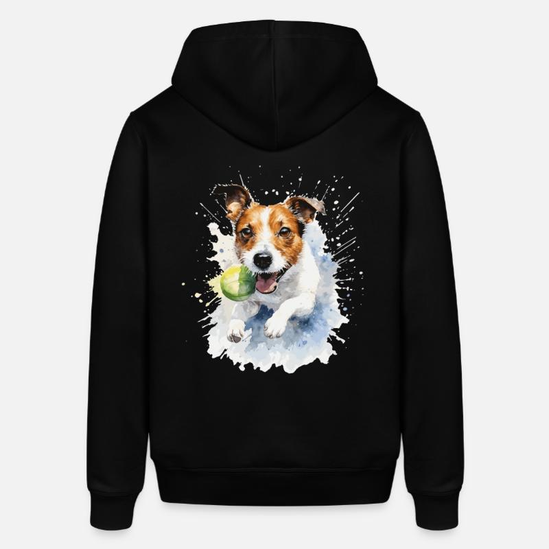 chien jack russel - Sweat à capuche SOUNDER Stanley/Stella Unisexe - noir