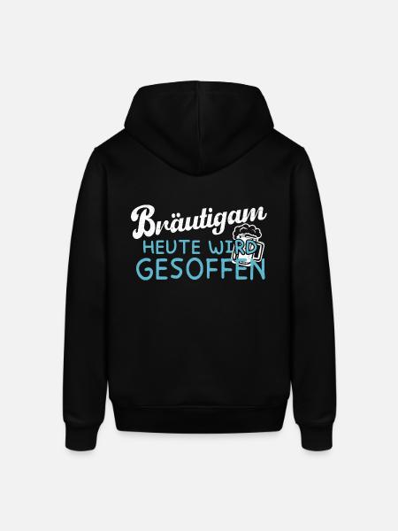 Bräutigam - Heute wird gesoffen - JGA - Stanley/Stella Unisex Hoodie SOUNDER - Schwarz