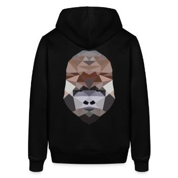 polygon, geschenk, design, gorilla, gorillas, affe - Stanley/Stella Unisex Hoodie SOUNDER - Schwarz - Hinten - Alina (178cm)