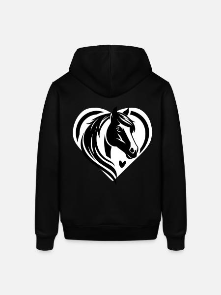 Horse Head Heart - Stanley/Stella SOUNDER Unisex Hoodie - black