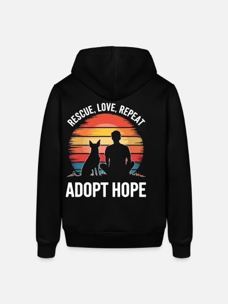 Dog Adoption Sunset - Stanley/Stella SOUNDER Unisex Hoodie - black