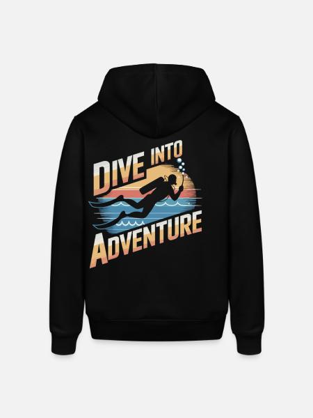 Dive into adventure - Stanley/Stella SOUNDER Unisex Hoodie - black