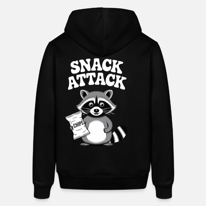 Chips und Waschbär - Stanley/Stella Unisex Hoodie SOUNDER - Schwarz