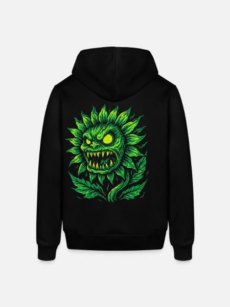 Demonic sunflower in neon style - Stanley/Stella SOUNDER Unisex Hoodie - black