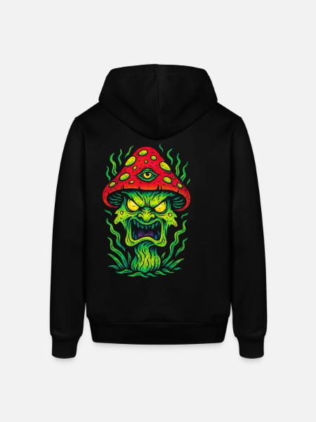 Psycho Toadstool with Third Eye - Stanley/Stella SOUNDER Unisex Hoodie - black