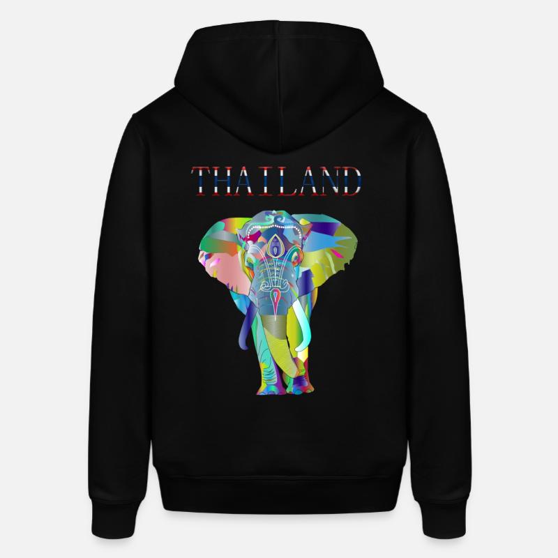 IDÉE CADEAU ÉLÉPHANT DE THAÏLANDE - Sweat à capuche SOUNDER Stanley/Stella Unisexe - noir