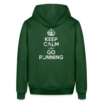 Tolles Laufshirt - Keep Calm and Go Running - Stanley/Stella Unisex Hoodie SOUNDER - Flaschengrün - Hinten - Alina (178cm)
