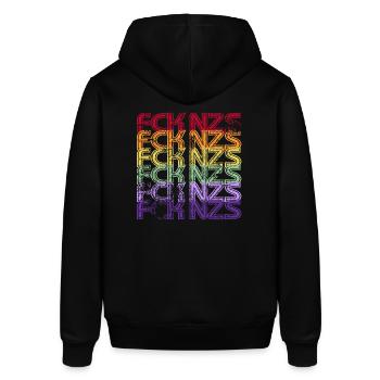 Gegen Nazis - FCK NZS - Gegen Rechts - Vintage - Stanley/Stella Unisex Hoodie SOUNDER - Schwarz - Hinten - Alina (178cm)
