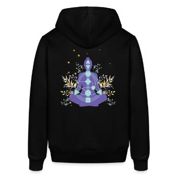 Human Design "Chart" her - Stanley/Stella Unisex Hoodie SOUNDER - Schwarz - Hinten - Alina (178cm)