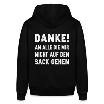 Danke! An alle die mir nicht auf den Sack gehen - Stanley/Stella Unisex Hoodie SOUNDER - Schwarz - Hinten - Alina (178cm)