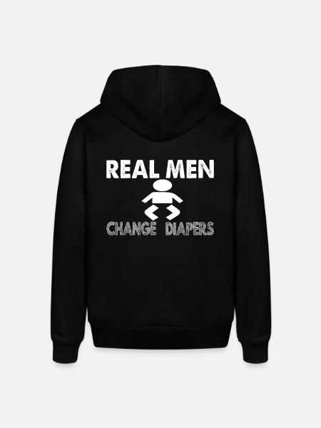 Echte Männer wechseln Windeln - Stanley/Stella Unisex Hoodie SOUNDER - Schwarz