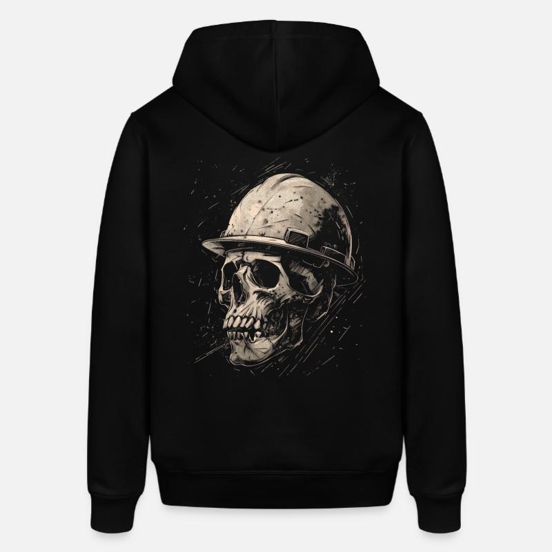 Crâne Ouvrier de la construction - Sweat à capuche SOUNDER Stanley/Stella Unisexe - noir