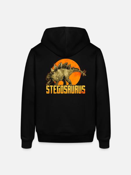 Stegosaurus Dinosaurs - Stanley/Stella SOUNDER Unisex Hoodie - black