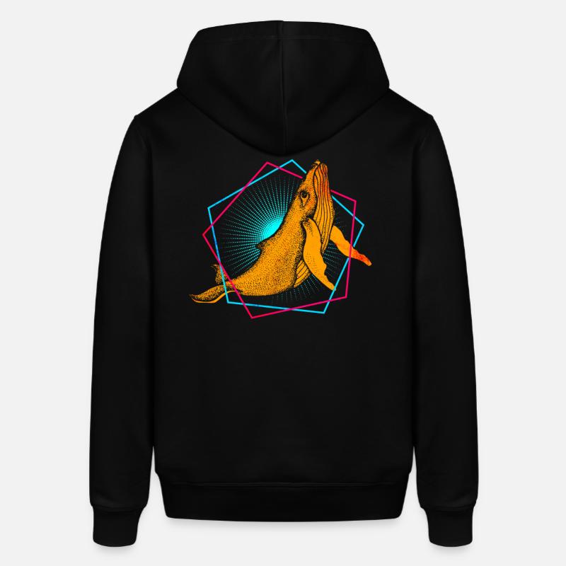 Baleine à bosse - Sweat à capuche SOUNDER Stanley/Stella Unisexe - noir