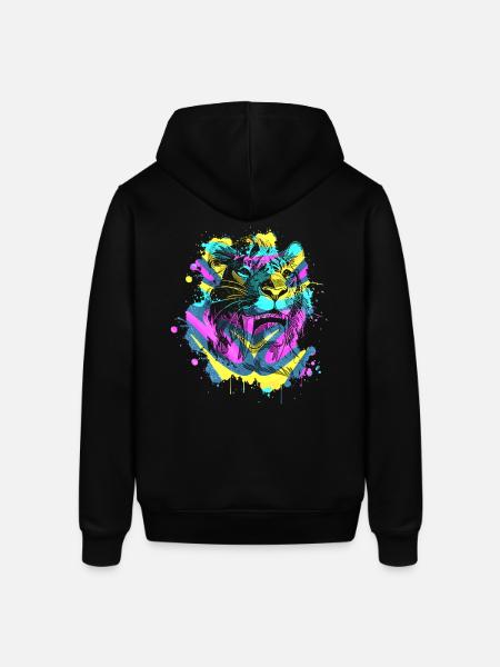 Saber-toothed tiger - Stanley/Stella SOUNDER Unisex Hoodie - black
