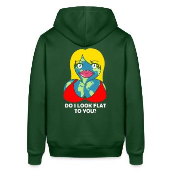 Flat Earth Joke - Stanley/Stella SOUNDER Unisex Hoodie - bottle green - Back - Alina (178cm)