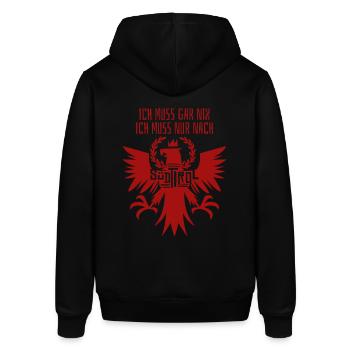 Südtirol Tirol Berge Wandern Urlaub Geschenk - Stanley/Stella Unisex Hoodie SOUNDER - Schwarz - Hinten - Alina (178cm)