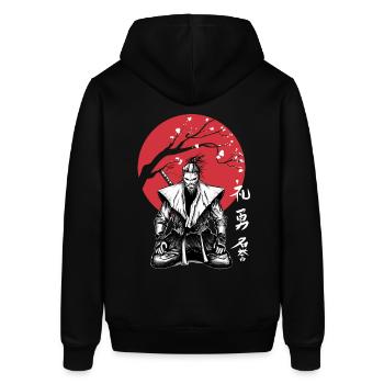Samurai Bushido Ronin Ninja Respect Honor Courage - Stanley/Stella SOUNDER Unisex Hoodie - black - Back - Alina (178cm)