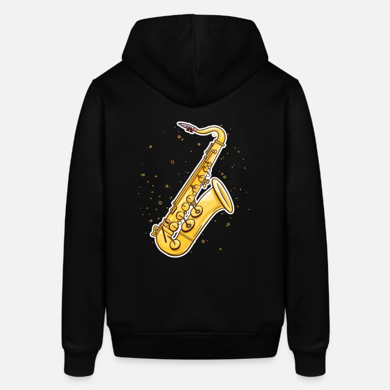 Graphisme pour saxophone - Sweat à capuche SOUNDER Stanley/Stella Unisexe - noir