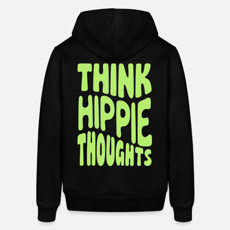 Think Hippie Thoughts - Stanley/Stella Unisex Hoodie SOUNDER - Schwarz