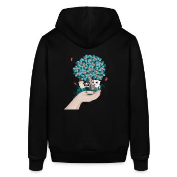 Avenir - sauver la planète - Sweat à capuche SOUNDER Stanley/Stella Unisexe - noir - Dos - Alina (178cm)