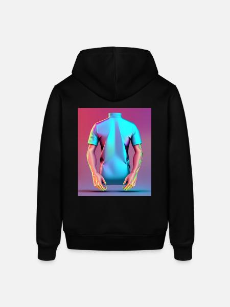 Ethereal Power: Holographic Muscles - Stanley/Stella SOUNDER Unisex Hoodie - black