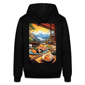 Suhsi für immer - Stanley/Stella Unisex Hoodie SOUNDER - Schwarz - Hinten - Alina (178cm)