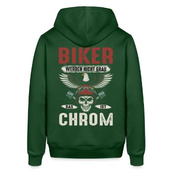 Biker Motorradfahrer Chrom - Stanley/Stella Unisex Hoodie SOUNDER - Flaschengrün - Hinten - Alina (178cm)