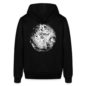 Cercle | L’art | Lune | L’amour de la vraie lune - Sweat à capuche SOUNDER Stanley/Stella Unisexe - noir - Dos - Alina (178cm)
