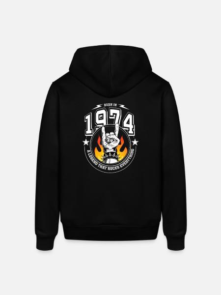 1974 Birthday, rocks everything - Stanley/Stella SOUNDER Unisex Hoodie - black