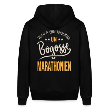 running bogosse marathonien cadeau marathon - Sweat à capuche SOUNDER Stanley/Stella Unisexe - noir - Dos - Alina (178cm)