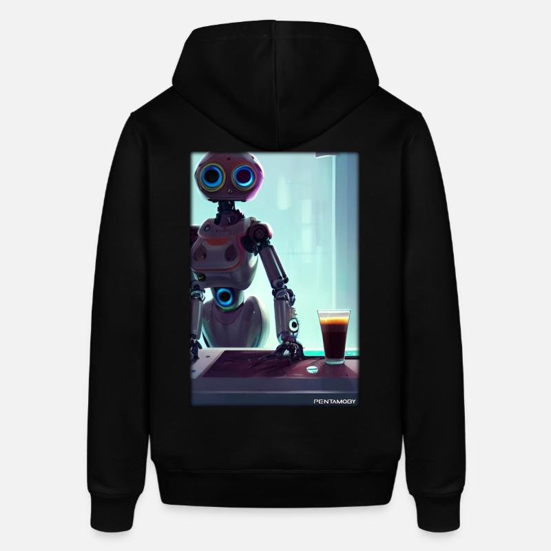 Robot Coffee Future Science Machine - Sweat à capuche SOUNDER Stanley/Stella Unisexe - noir