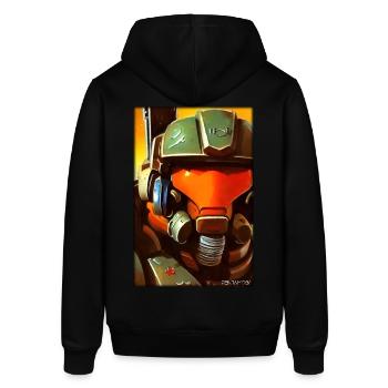 Kampfbot Robot Super Soldier Machine Warrior - Stanley/Stella SOUNDER Unisex Hoodie - black - Back - Alina (178cm)