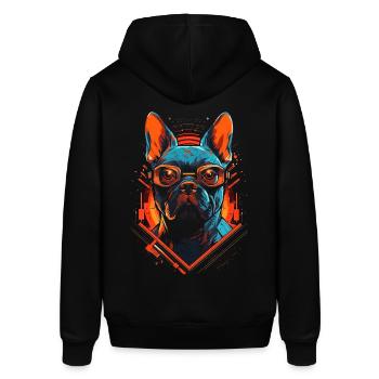 Bouledogue français - Sweat à capuche SOUNDER Stanley/Stella Unisexe - noir - Dos - Alina (178cm)