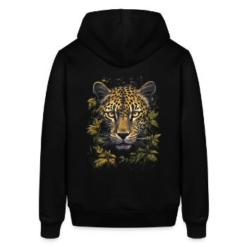Leopard - Stanley/Stella SOUNDER Unisex Hoodie - black - Back - Alina (178cm)